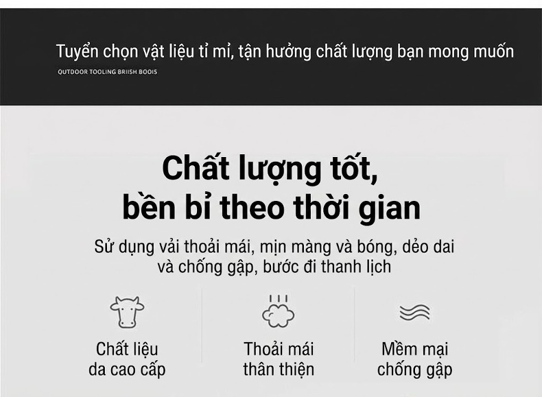 Giày Cao Cổ Nam Phong Cách Casual Chiều Cao Đế Khoảng 3cm Màu Nâu, Trắng, Xám chi tiết 5
