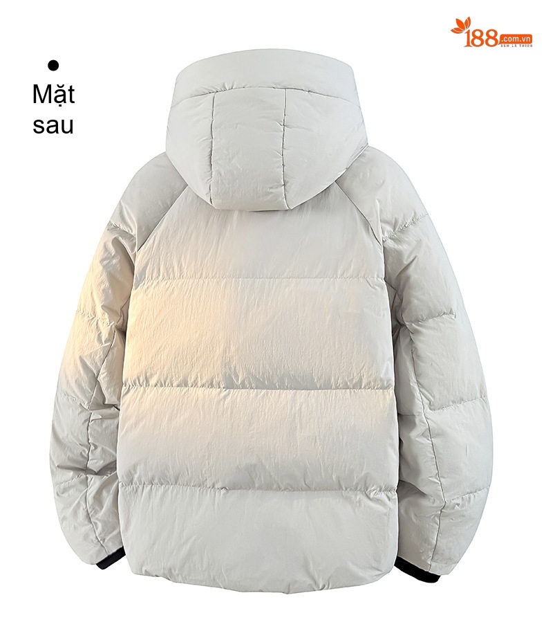 Áo Phao Lông Vũ Nam Nữ Form Rộng Có Mũ Trùm Đầu Dày Dặn 90% Lông Nhung Màu Trắng, Vàng, Đen chi tiết 17