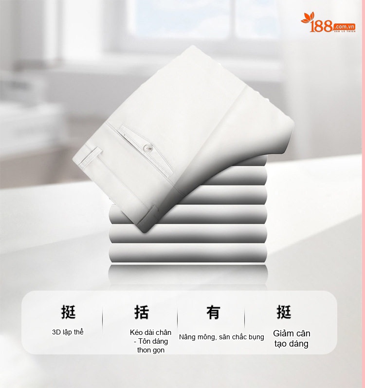 Quần Âu Nam Dáng Suông Mỏng Nhẹ Không Nhăn Cho Bố Trung Niên Màu Đen, Kem, Xám, Be chi tiết 50