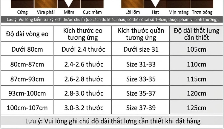 Thắt Lưng Nam Da Bò Khóa Kim Loại Phong Cách Retro Màu Nâu Đỏ, Đen chi tiết 8