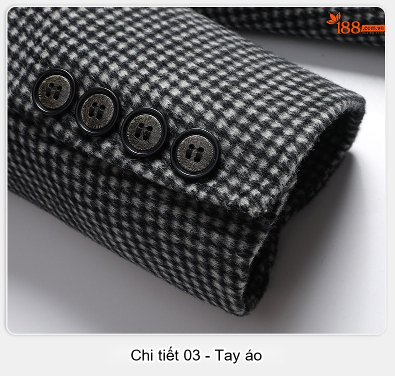 Áo Vest Nam Hai Mặt Dáng Ôm Họa Tiết Kẻ Houndstooth Lông Cừu Màu Nâu, Xám, Xanh Navy, Xám Đậm... chi tiết 25