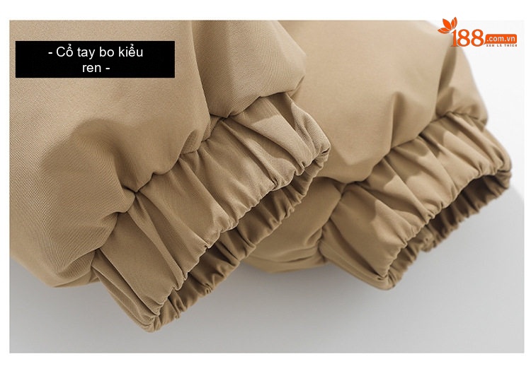 Áo Khoác Cotton Nam Nữ Dáng Rộng Cổ Trụ Chống Thấm Nước Mùa Đông Màu Xám Đậm, Tím, Đỏ, Xanh Lá... chi tiết 59