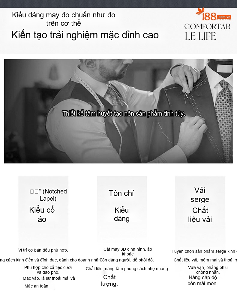 Bộ Vest Công Sở Nam Nữ Phong Cách Trung Hoa Áo Quần Dài Tay Màu Đen, Đỏ, Xám chi tiết 6