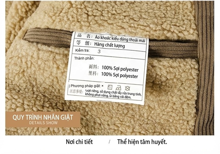 Áo Khoác Nhung Tăm Nam Lót Lông Cừu Non Dày Dặn Phong Cách Retro Trung Niên Màu Đen, Nâu, Xanh chi tiết 46