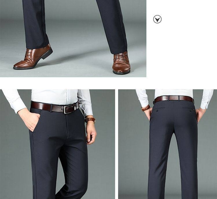 Quần Tây Nam Modal Dáng Suông Thoải Mái Màu Đen, Xám chi tiết 16