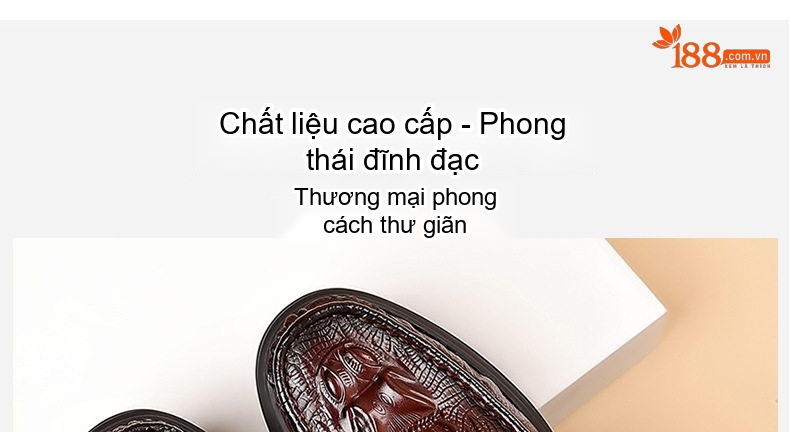 Giày Lười Nam Da Bò Mềm Chiều Cao Đế Khoảng 3cm Màu Nâu, Đen chi tiết 9
