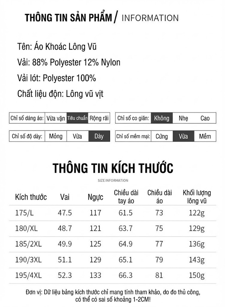 Áo Khoác Phao Nam Trung Niên Dày Dặn Ấm Áp Có Mũ Trùm Đầu Tháo Rời Màu Đen chi tiết 11