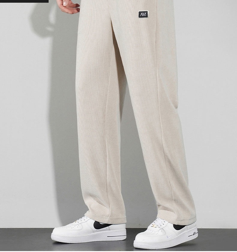 Quần Dài Nam Ống Rộng Lót Lông Cừu Giữ Ấm Chất Âu Cotton Co Giãn Màu Đen, Nâu, Be chi tiết 18
