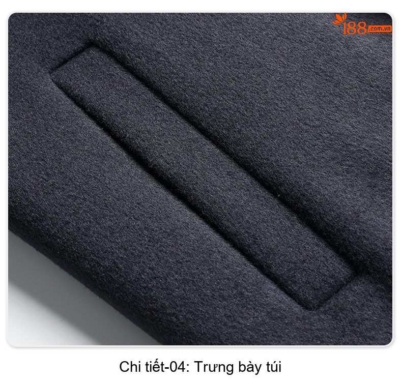 Áo Khoác Dạ Nam Dáng Dài Tay Raglan Hai Hàng Khuy Màu Nâu, Xám Đậm, Đen chi tiết 23