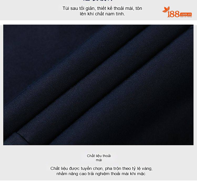 Quần Dài Nam Ống Đứng Dáng Rộng Phong Cách Hàn Quốc Công Sở Màu Be, Xanh Navy, Nâu, Đen chi tiết 15