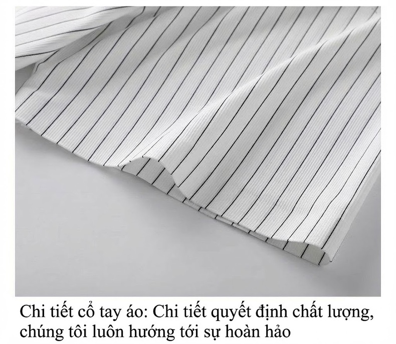 Áo Sơ Mi Tay Ngắn Nam Kẻ Sọc Cổ Trụ Form Rộng Chống Nhăn Màu Trắng, Đen chi tiết 20
