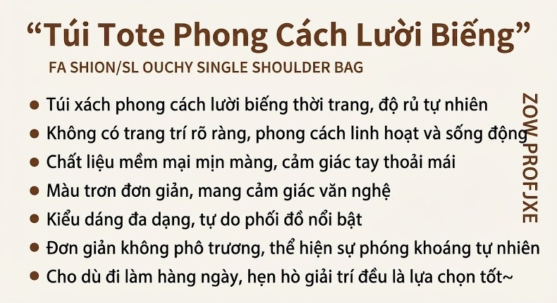 Túi Tote Nữ Da Bóng Đựng Vừa A4 Thời Trang Công Sở Hàng Ngày Sức Chứa Lớn Màu Nâu chi tiết 3