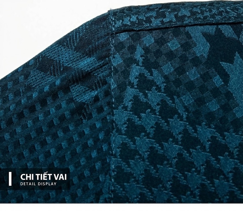 Áo Polo Nam Tay Ngắn桑蚕丝 Dệt Jacquard Thoáng Khí Màu Trắng, Xanh, Đen chi tiết 21
