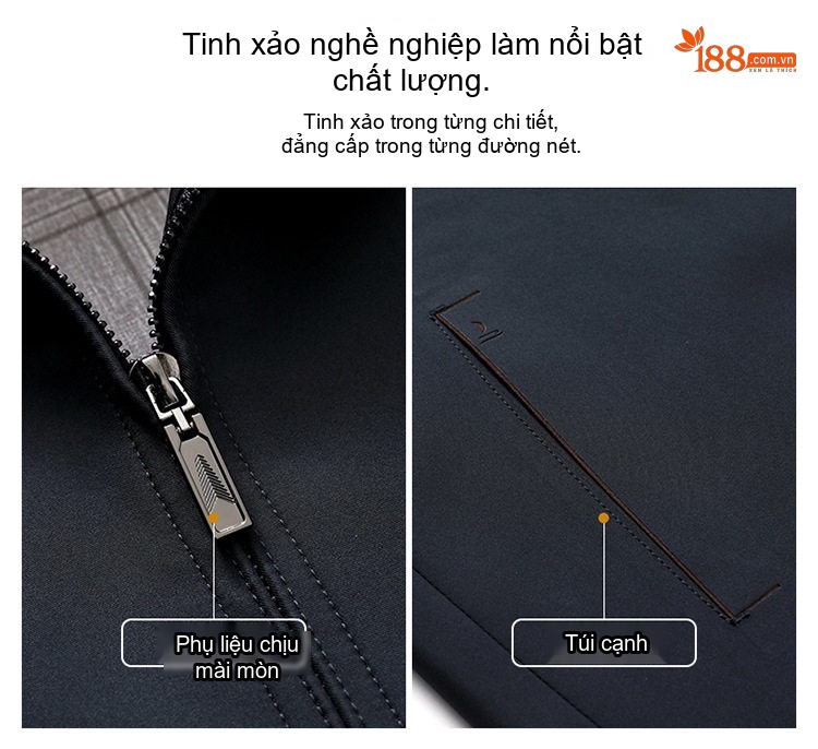 Áo Khoác Nam Có Cổ Bẻ Phong Cách Doanh Nhân Chất Vải Mềm Mại Màu Đen, Be chi tiết 5