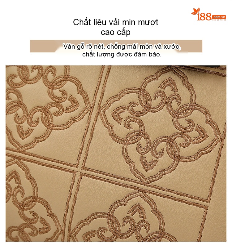 Túi Xách Tay Nữ Thêu Họa Tiết Quốc Phong Chất Lượng Cao, Túi Đeo Vai Một Bên Thời Trang Màu Nâu, Be chi tiết 6