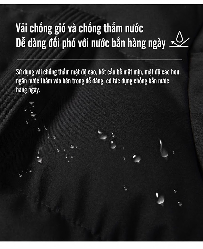 Áo Khoác Cotton Nam Dáng Dài Cỡ Lớn Mũ Trùm Đầu Có Thể Tháo Rời Lót Dày Màu Đen, Xanh Navy, Xanh Rêu chi tiết 8
