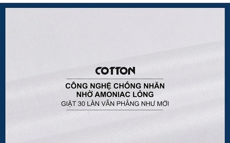 Áo Sơ Mi Dài Tay Nam Cotton Cao Cấp Chống Nhăn Màu Trắng, Xanh Dương, Đen, Đỏ... chi tiết 2