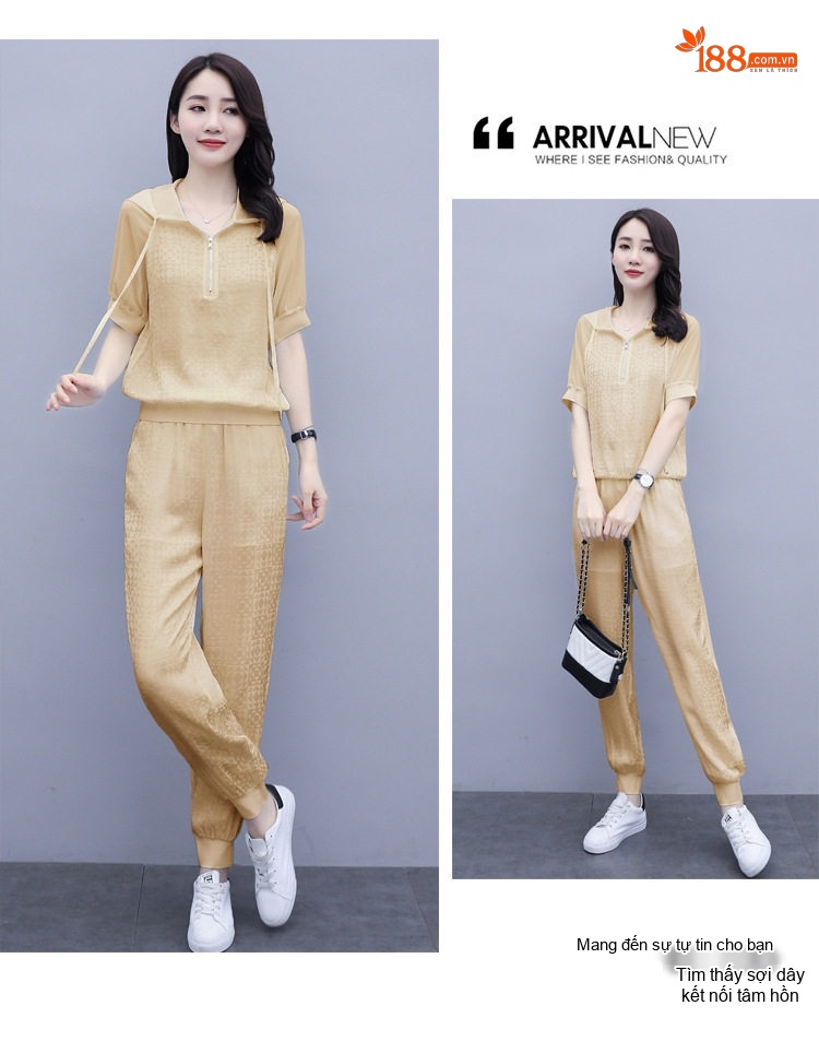 Bộ Quần Áo Nữ Mùa Xuân Hè Thiết Kế Thời Trang Trẻ Trung Màu Trắng, Vàng, Đen chi tiết 18