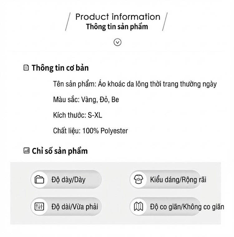 Áo Khoác Lông Ngắn Nữ Lông Cừu Non Dáng Nhỏ Gọn Giữ Ấm Màu Hồng, Trắng, Vàng chi tiết 22