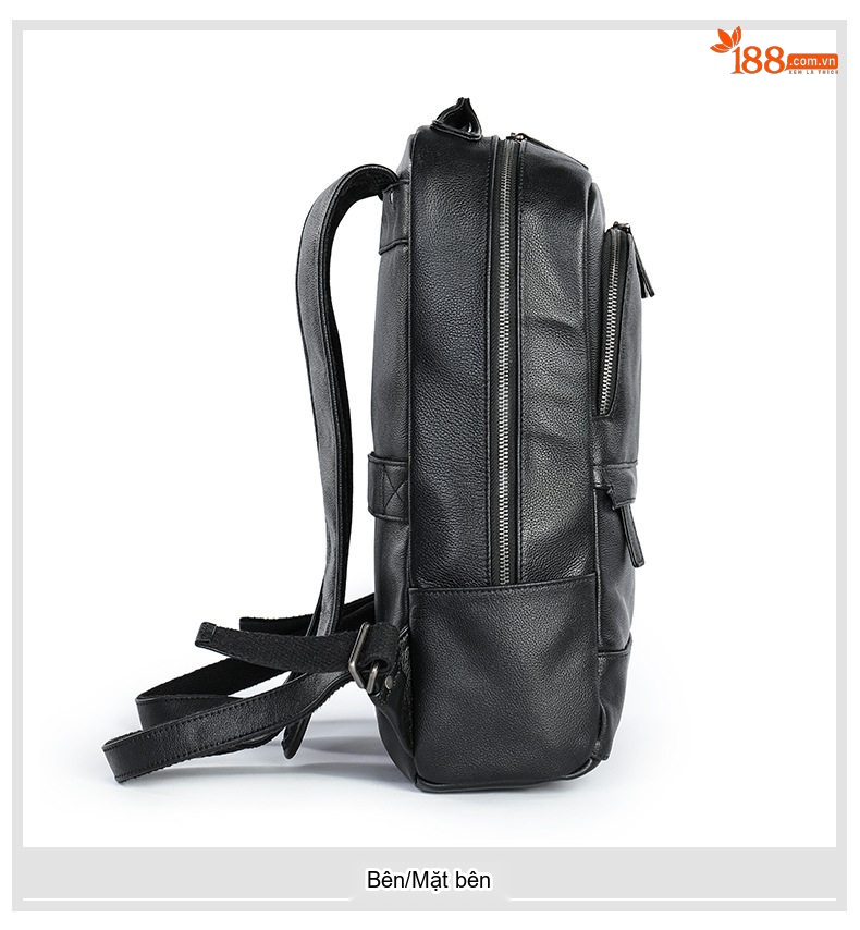 Balo Da Bò Sáp Crazy Horse Đựng Laptop Du Lịch Phong Cách Âu Mỹ Màu Nâu chi tiết 29