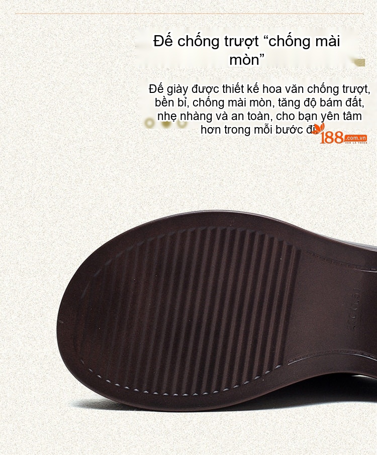 Dép Sục Nữ Da Mờ Đế Xuồng Hở Mũi Chiều Cao Đế Khoảng 6cm Màu Đen, Nâu chi tiết 5