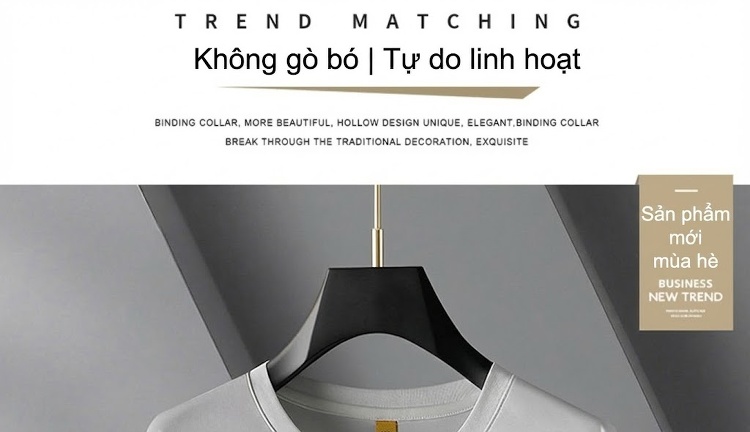 Áo Thun Nam Cổ Tròn Tay Ngắn Cotton Thời Trang Màu Trắng, Đen chi tiết 1