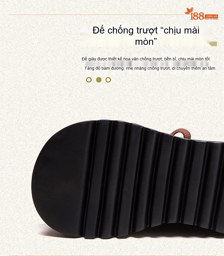 Giày Tây Buộc Dây Nam Da Bò Chiều Cao Đế Khoảng 3.5cm Màu Đen, Nâu chi tiết 6