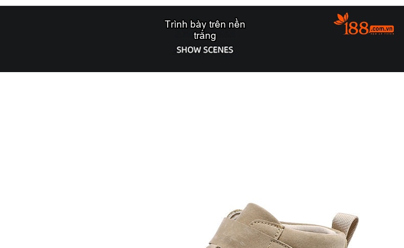 Giày Boot Martin Nam Cổ Cao Dây Buộc Da Mờ Phong Cách Thể Thao Chiều Cao Đế Khoảng 3cm Màu Be, Xám chi tiết 44