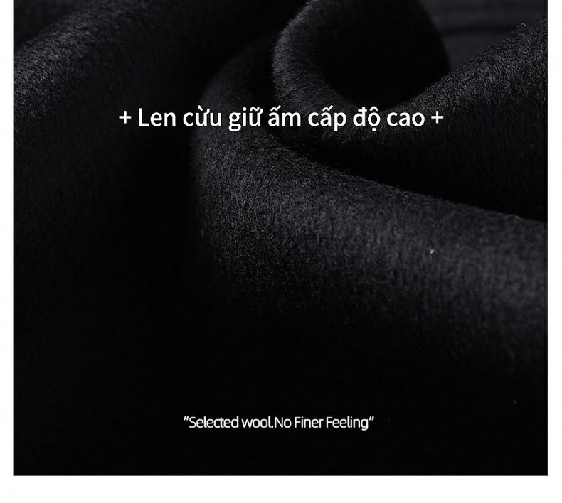 Áo Khoác Nam Lông Cừu Hai Mặt Có Lót Lông Vũ Tháo Rời Dáng Ngắn Màu Xám, Đen chi tiết 4