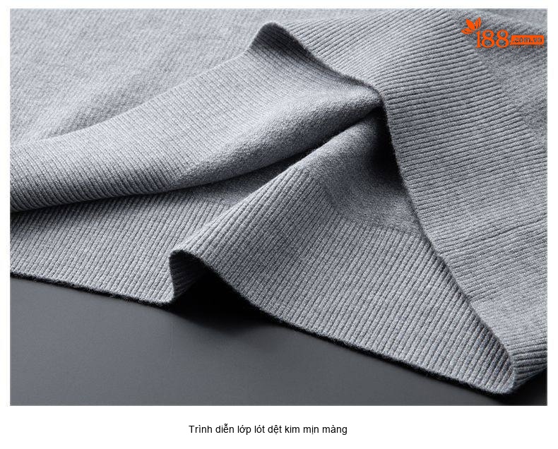 Áo Len Cổ Cao Nam Dệt Kim Lót Lông Cừu Màu Xám, Nâu, Vàng, Trắng... chi tiết 25