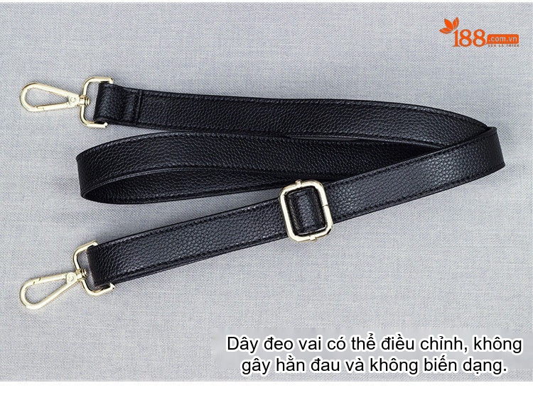 Túi Xách Tay Nữ Da Bò Mềm Lớn Đeo Chéo Đựng Đồ Cho Mẹ Bỉm Sữa Màu Đen chi tiết 14