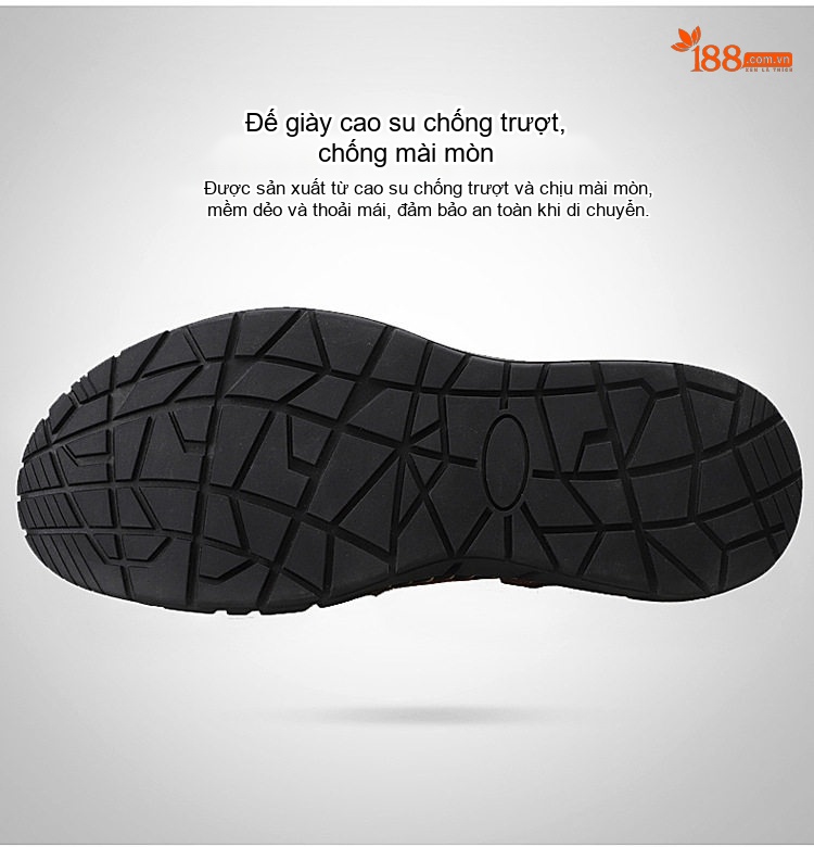 Sandal Nam Da Thật Xỏ Ngón Thoáng Khí Chiều Cao Đế Khoảng 3cm Màu Nâu, Đen chi tiết 8