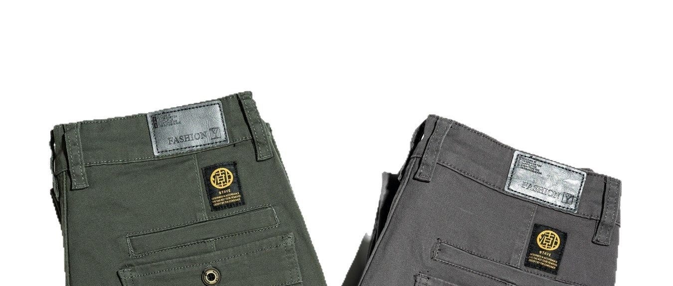 Quần Dài Cotton Nam Ống Đứng Thu Đông Dáng Ôm Vừa Vặn Màu Xám, Xanh