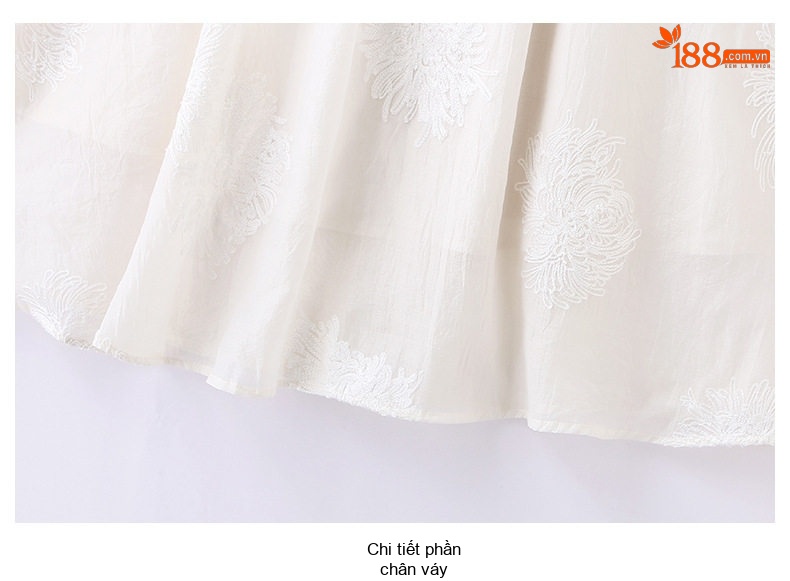 Váy Bộ Quốc Phong Cách Tân Nữ Thiết Kế Áo Quần Rời Thanh Lịch Màu Trắng chi tiết 24