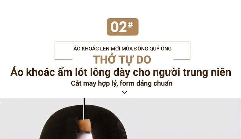 Áo Khoác Nam Kẻ Caro Cổ Lông Tháo Rời Dày Dặn Màu Xám, Nâu chi tiết 5