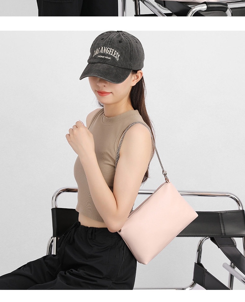 Túi Tote Nữ Vải In Họa Tiết Chữ K, Túi Đeo Vai Công Sở, Túi Xách Tay Lớn Đựng Laptop Màu Kem, Hồng chi tiết 6