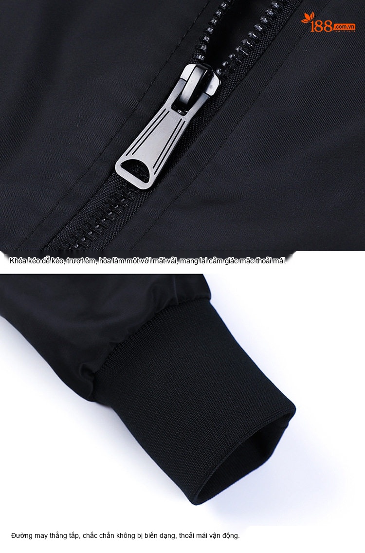 Áo Khoác Bomber Nam Thêu Hình Kiểu Phi Công MA1 Size Lớn Màu Xanh Rêu, Đen chi tiết 12