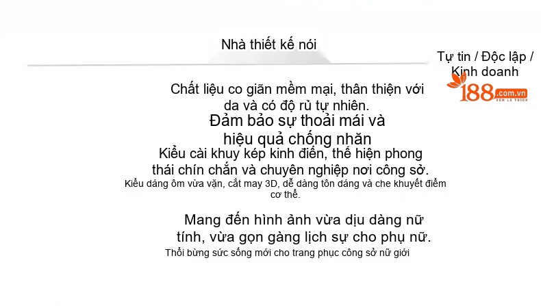 Bộ Vest Công Sở Nữ Quần/Chân Váy Thanh Lịch Màu Xám, Đen, Xanh Navy chi tiết 4
