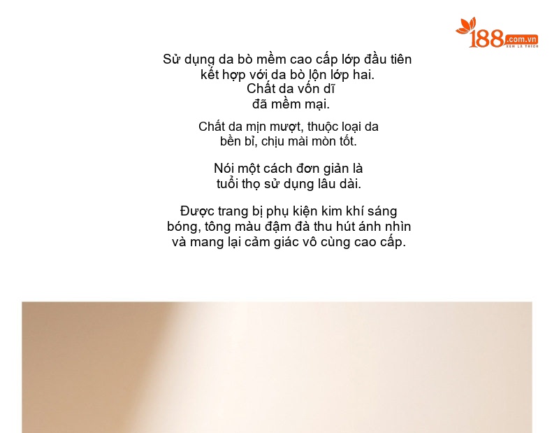 Túi Đeo Vai Nữ Da Mờ Màu Nâu, Vàng, Đen chi tiết 2