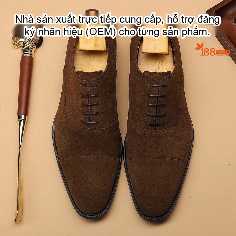 Giày Tây Buộc Dây Nam Da Mờ Chiều Cao Đế Khoảng 3cm Màu Đen, Nâu