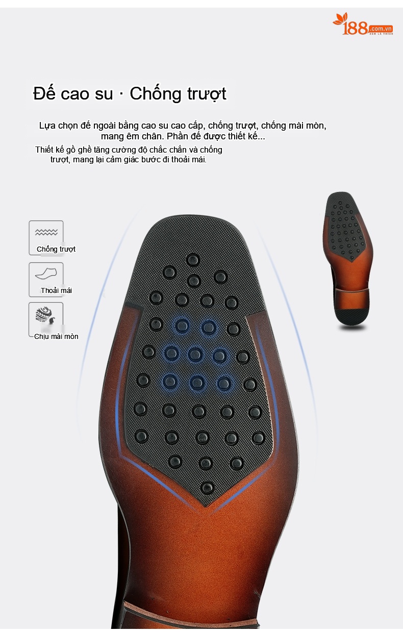 Giày Lười Nam Da Bò Trang Trí Tua Rua Chiều Cao Đế Khoảng 3cm Màu Nâu, Đen chi tiết 8