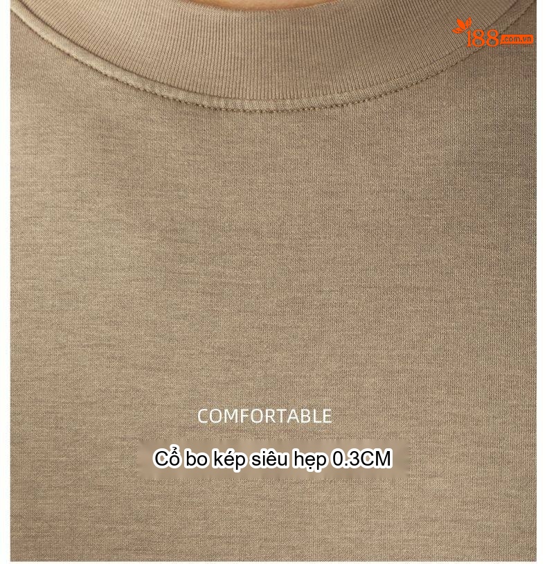 Áo Thun Dài Tay Nam Modal Cotton Mềm Mịn Kháng Khuẩn Màu Trắng, Đen, Nâu, Xám chi tiết 5