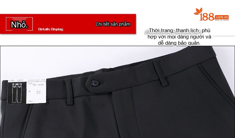 Quần Tây Nam Ống Đứng Lông Cừu Dày Dặn Ấm Áp Màu Đen chi tiết 24