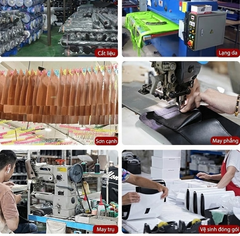 Túi Tote Nữ Da Thật Dây Xích Đeo Vai Đeo Chéo Bề Mặt Da Bóng Màu Bạc, Đỏ Đậm chi tiết 12