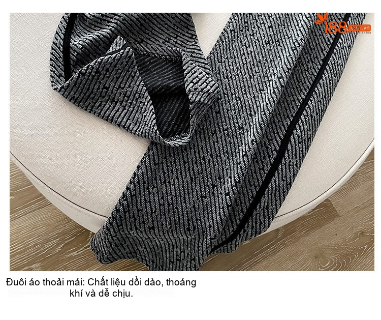 Set Bộ Quần Áo Dệt Kim Nữ Áo Khoác Cardigan Quần Dài Ống Rộng Phong Cách Casual Màu Xám chi tiết 10