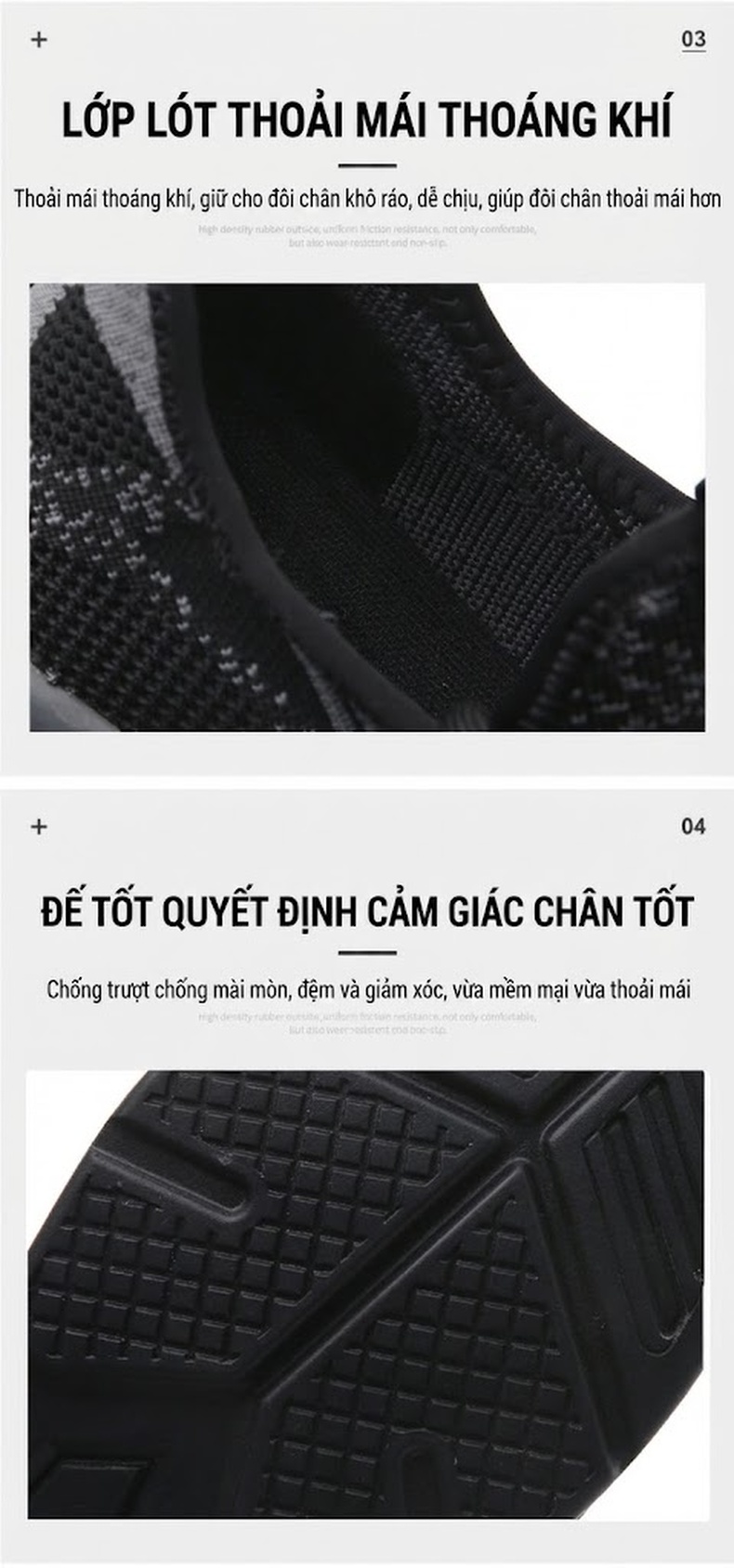 Giày Thể Thao Nam Vải Lưới Thoáng Khí Chiều Cao Đế Khoảng 3cm Màu Đen chi tiết 8