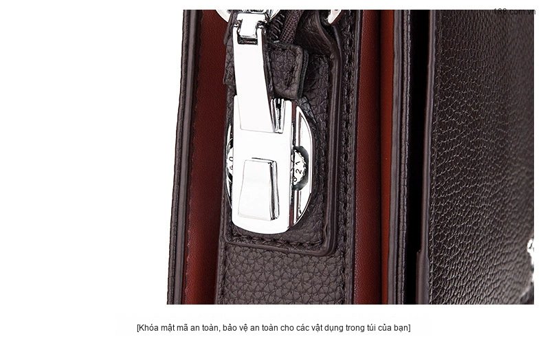 Túi Đeo Chéo Nam Khóa Số Chống Trộm Chất Da Thật Cao Cấp Túi Đeo Vai Mini Màu Đen, Nâu chi tiết 28