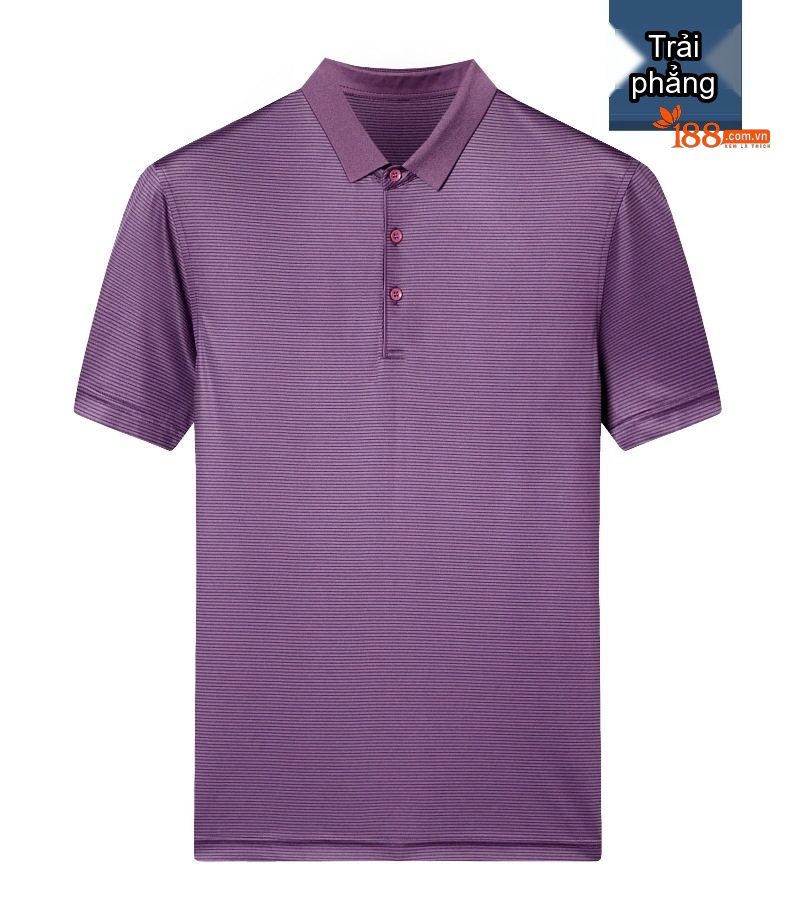 Áo Thun Polo Nam Lụa Tơ Tằm Cộc Tay Phong Cách Doanh Nhân Màu Tím, Xanh Dương, Xanh... chi tiết 23