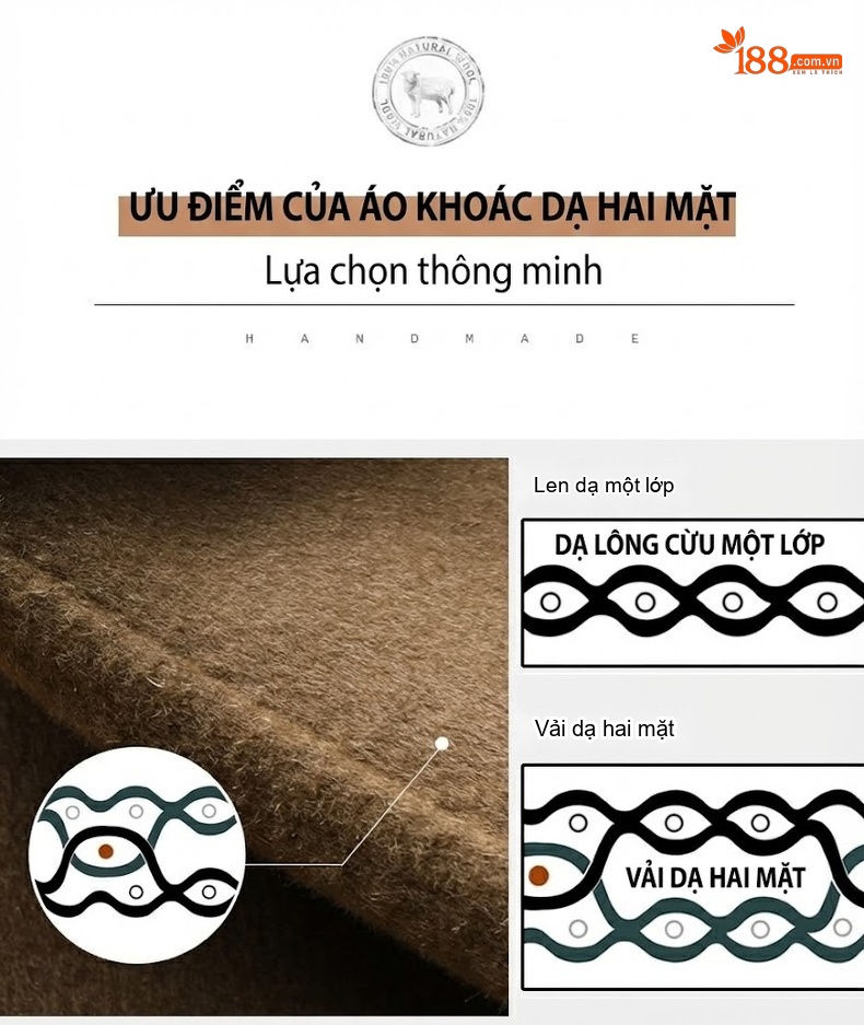 Áo Khoác Dạ Nam Dáng Dài Thắt Eo Hai Hàng Khuy Dày Dặn Phong Cách Hàn Quốc Màu Be, Đen chi tiết 5