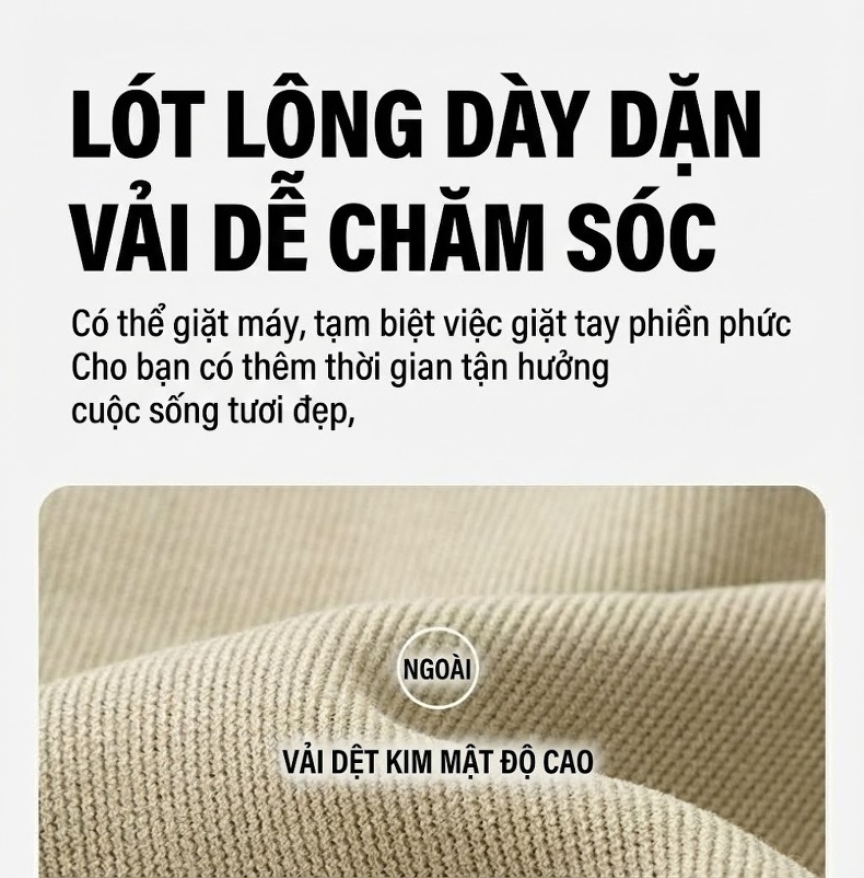 Áo Cardigan Nam Dệt Kim Lót Lông Giữ Ấm Kháng Khuẩn Màu Đen, Trắng, Xám, Xanh Navy... chi tiết 10